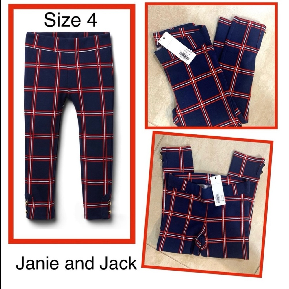 JANIE AND JACK PLAID PONTE PANT
